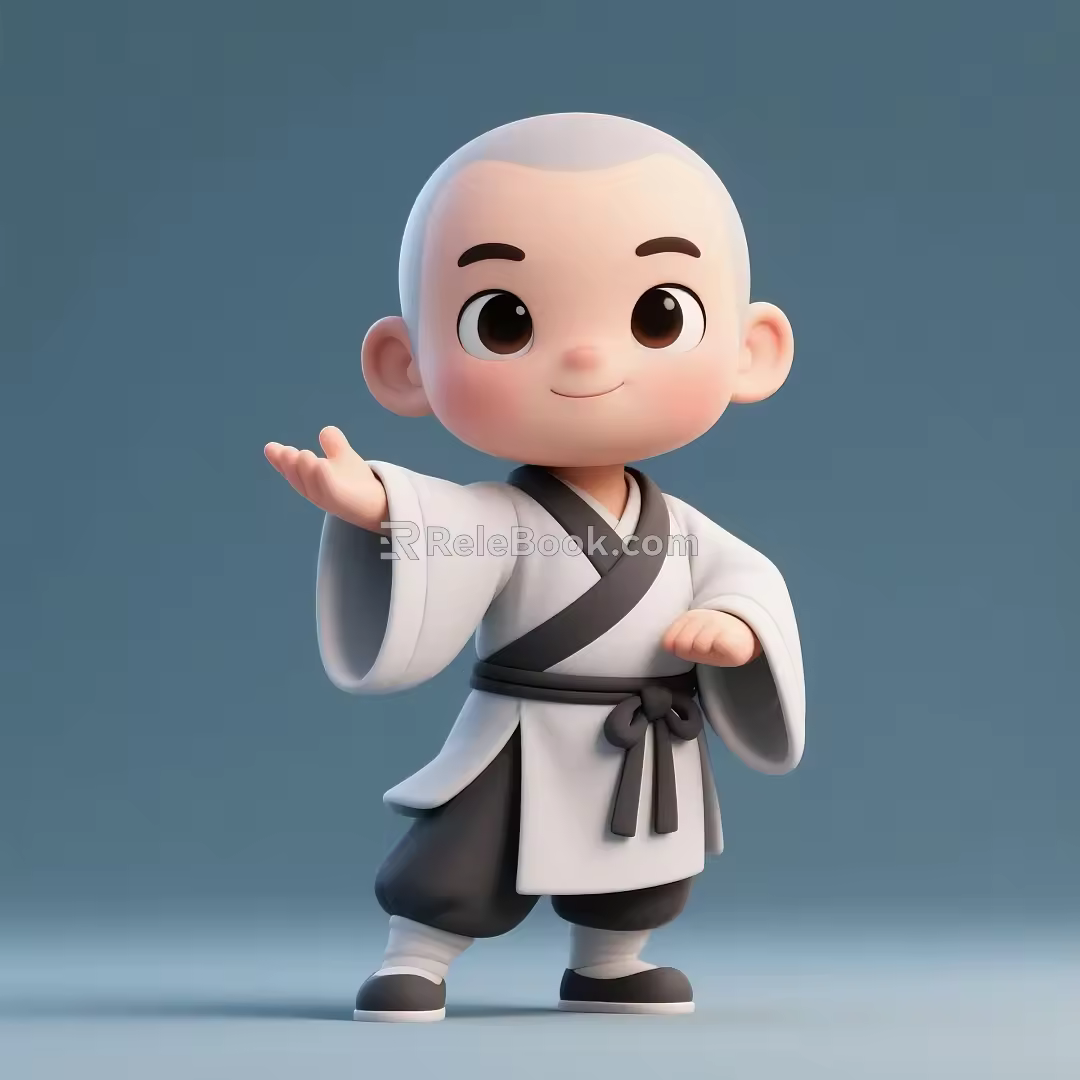 Little monk 3d model