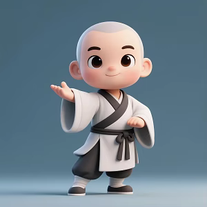 Little monk 3d model