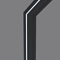 Modern Outdoor Lights with Curved Head and Vertical Pole Design for Garden Pathway