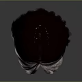 Character Hairstyle 3D Model Featuring Dark Brown And Light Pink Bangs Design