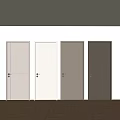 Modern Swing Doors With Different Colors And Wooden Textures For Interior