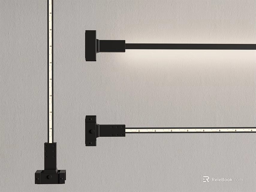 Modern Decorative Lighting With Sleek Black Metal Design For Home Interior 3d model 