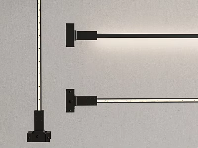 Modern Decorative Lighting With Sleek Black Metal Design For Home Interior 3d model