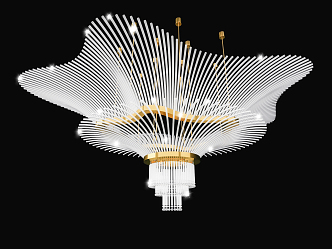 Modern crystal chandelier 3d model