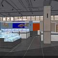 Modern Supermarket Grocery Store Interior With Organized Shelves And Fresh Produce