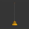 Modern Yellow Device With Long Metal Rod And Round Base Design