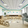 modern classroom 3d model