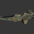 Futuristic Cosmic Spaceship With Streamlined Metallic Body And Detailed Cockpit Structure