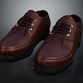 Classic Brown Leather Lace Up Dress Shoes With Timeless Design For Men's Daily Use