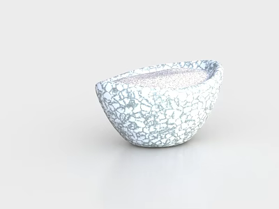 Stylish Spice Bottle With Blue And White Crackle Texture For Modern Kitchen Decor 3d model