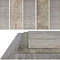 Multiple Square Carpets With Different Textures And Neutral Tones For Home Decor 3d model