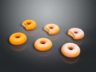 Donut Bread Breakfast West Point Pastry PBR PBR Item Unreall 3d model