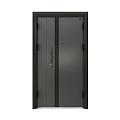 Modern simple texture gray child mother entrance door security door 3d model