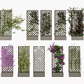 Vine Covered Trellis Designs With Colorful Climbing Plants For Garden Decoration