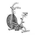 Durable Air Resistance Exercise Bike And Fitness Equipment With Fan Structure And Adjustable Seat