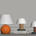 Modern dopamine table lamp Memphis Bauhaus mushroom lamp 3d model