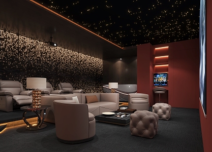 Light luxury film and television hall 3d model