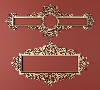 European-style Metal Carved European Pattern Hollow Carved Pattern 3d model