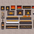 Various Modern Fireplace Designs With Different Shapes And Burning Flames