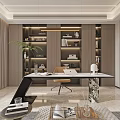Elegant Modern Bedroom Design With King Size Bed Wall Art Plush Rug And Nightstands