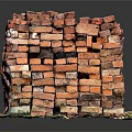 Unique Colorful Brick Cube Structure With Decorative Base And Artistic Details