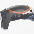 Space And Aerospace Mechanical Device With Black Orange Blue Structural Design Components