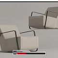 Modern single sofa 3d model