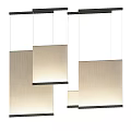 Modern Hanging Fabric Blinds With Different Sizes And Layered Design For Interior Decor 3d model