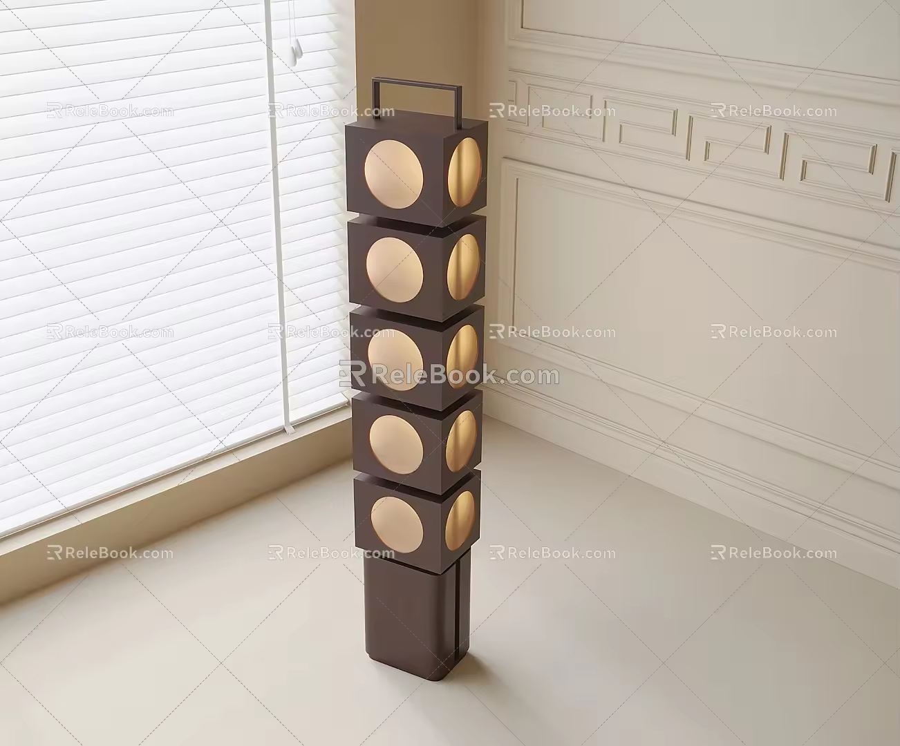 Middle style floor lamp 3d model
