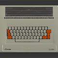 Vintage OLIVETTI Office Typewriter With Beige Body And Red Accent Keys