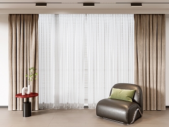 Modern Curtains 3d model