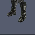 Sci-Fi Biological Character in Military Armor with Blurred Building and Lighting