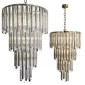 Elegant Modern Chandeliers With Vertical Glass Rods And Decorative Hanging Design