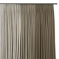 Elegant Light Gray Pleated Curtains With Soft Flowing Texture For Modern Home 3d model