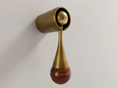 Retro Handle Brass Handle 3d model