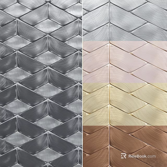 Modern Floor Tiles With Geometric Pattern And Multiple Color Tones For Interior Design Projects 3d model