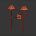 Elegant Modern Golden Wall Lamp With Conical Shade And Metal Stand Design