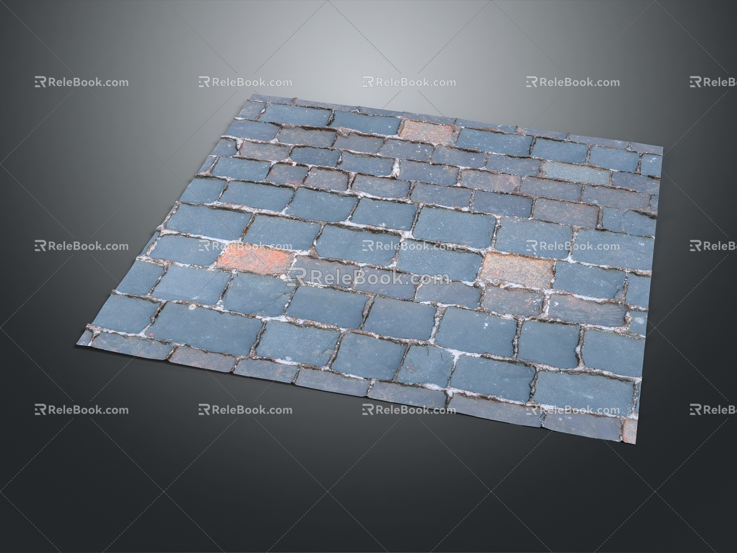 Modern pavement brick hollow brick 3d model