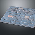 Modern pavement brick hollow brick 3d model