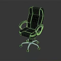 Burgundy Leather Office Chair with White Armrests and Durable Metal Base with Wheels