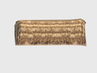 Natural Thatch Roof Building Component With Striped Texture And Brown Surface 3d model
