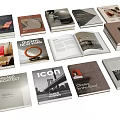 Diverse Books and Magazines Collection Featuring Varied Covers Open Book and Design Themes