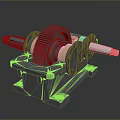 Industrial Gear Transmission Equipment With Metal Shaft Bearing And Base Structure