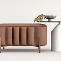 modern bed end stool sofa stool 3d model