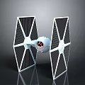 Aerospace Starfighter Design With Solar Panel Wings And Central Cockpit Structure