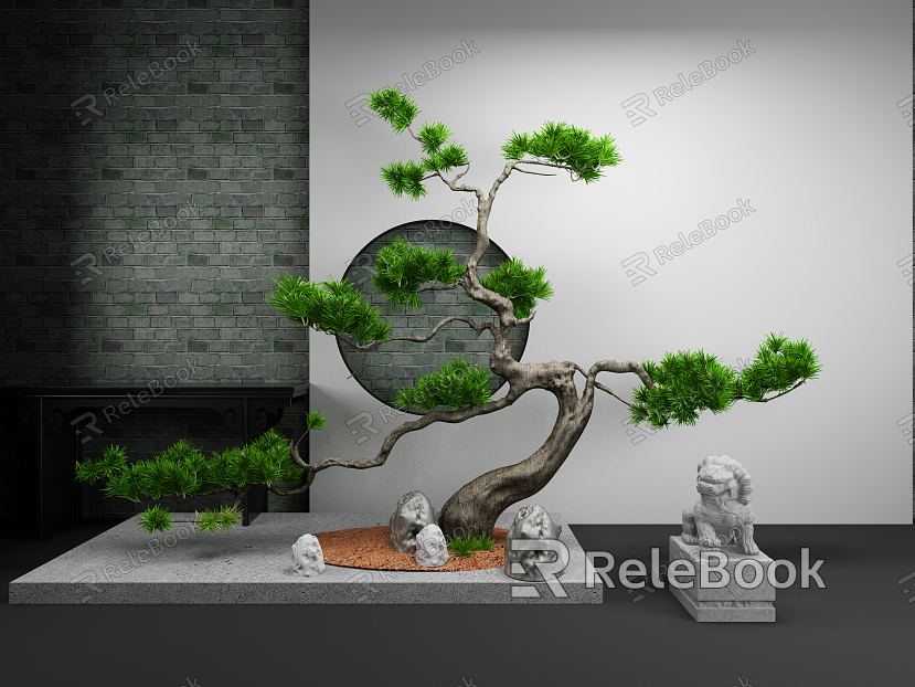 New Chinese Gardening Sits Landscape Pine model