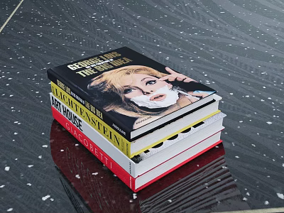 Celebrity Theatre Modern House Life Style Book Stack with Magazine Covers 3d model