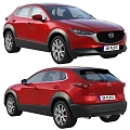 Red Mazda SUV Front And Rear View 3d model