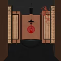 New Chinese-style porch aisle screen partition 3d model