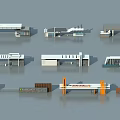 Diverse Modern Entrance Gates Architectural Designs With Various Styles And Structures 3d model